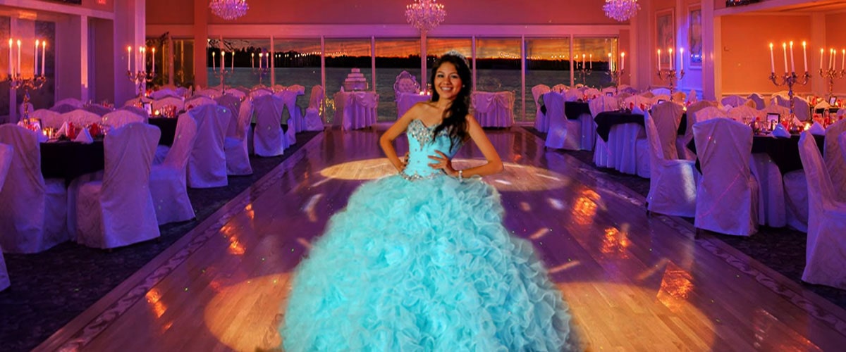 quin with blue gown